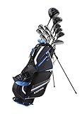 19 Piece Men's Complete Golf Club Package Set with Titanium Driver, 3 Fairway Wood, 3-4-5 Hybrids, 6-SW Irons, Putter, Stand Bag, 5 H/C's - Choose Options! (Regular Size, Special Ti-Face Driver)