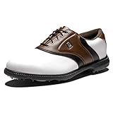 FootJoy Men's Originals Golf Shoes White 8.5 M Brown, US