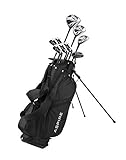 Aspire XD1 Men's Complete Golf Clubs Package Set Includes Titanium Driver, S.S. Fairway, S.S. Hybrid, S.S. 6-PW Irons, Putter, Bag, 3 H/C's Right Hand - Blue - Choose Size! (Regular Size, Right Hand)
